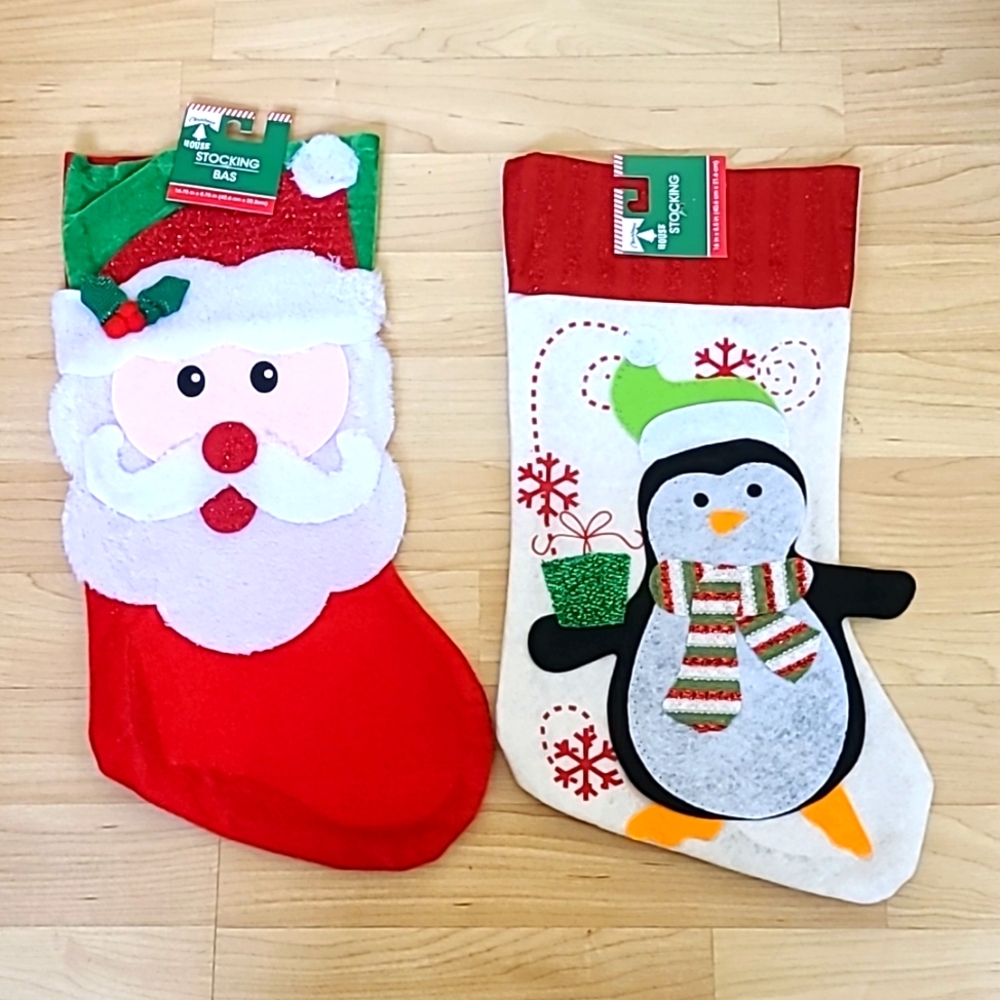 Two pack of Christmas Stocking, Christmas Stocking Bag Gift Bag